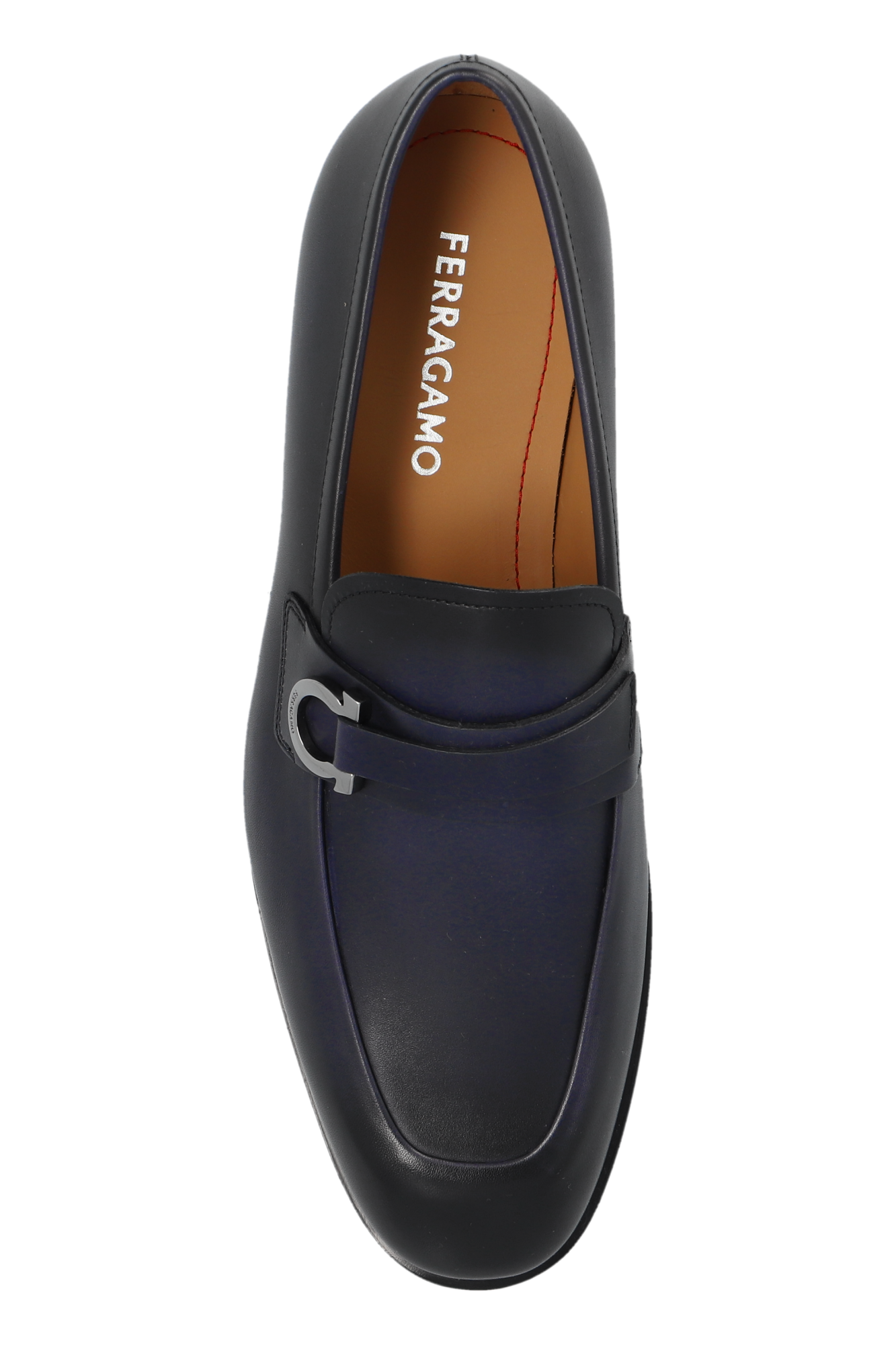 Ferragamo - Front 4 Blue Marine Leather Driving Loafer